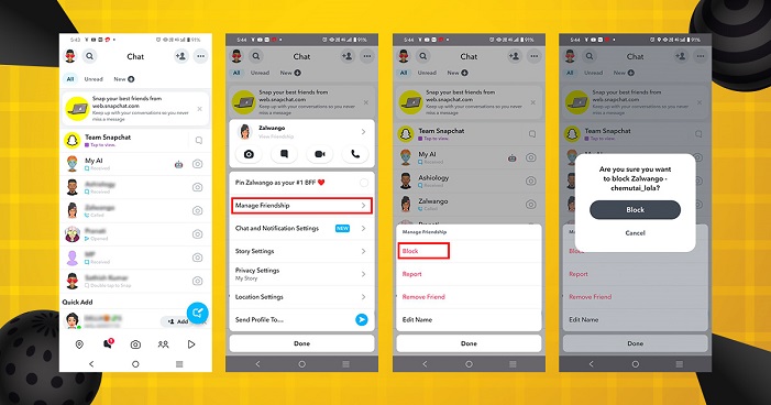 how to remove snapchat ai 