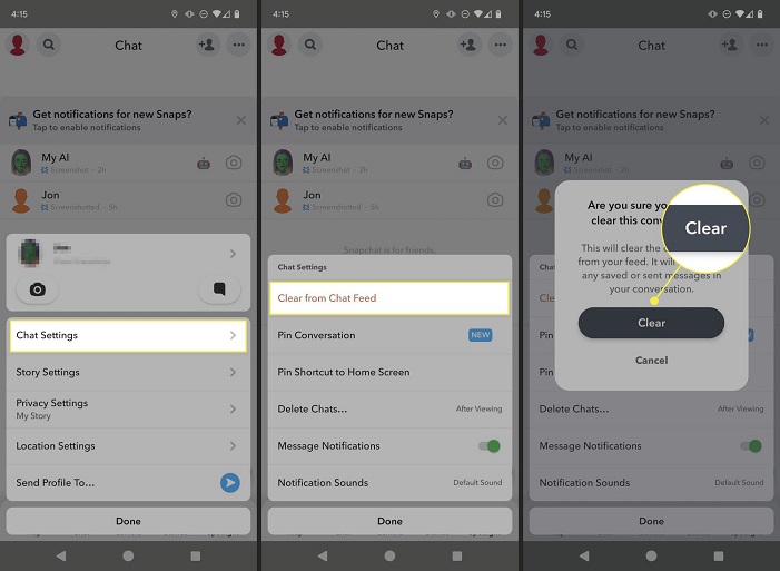 how to remove snapchat ai 