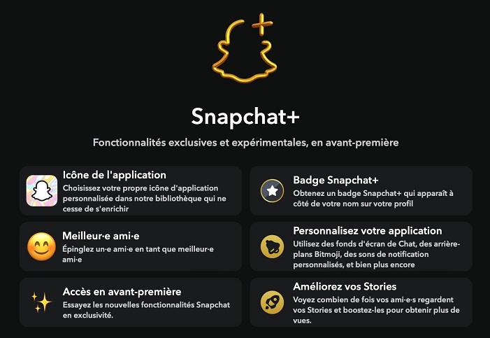 snapchat plus features 