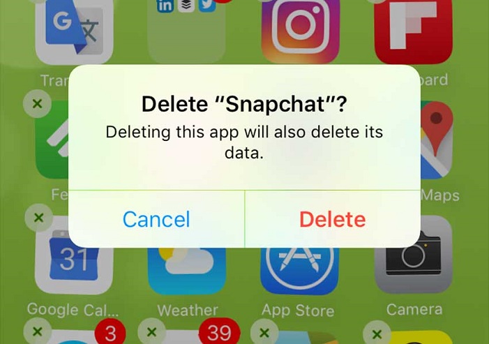 delete snapchat account 