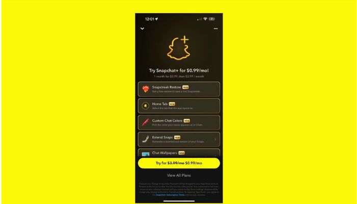 snapchat plus features 