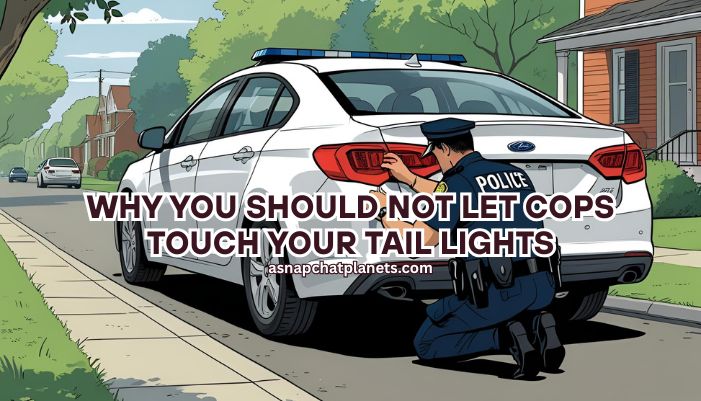why you should not let cops touch your tail lights